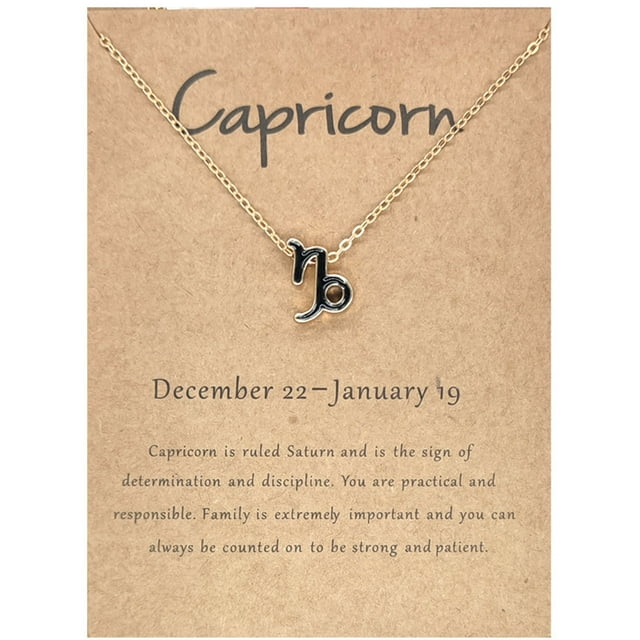 Twelve Constellation Necklace Black Dripping Oil Constellation Card Clavicle Chain