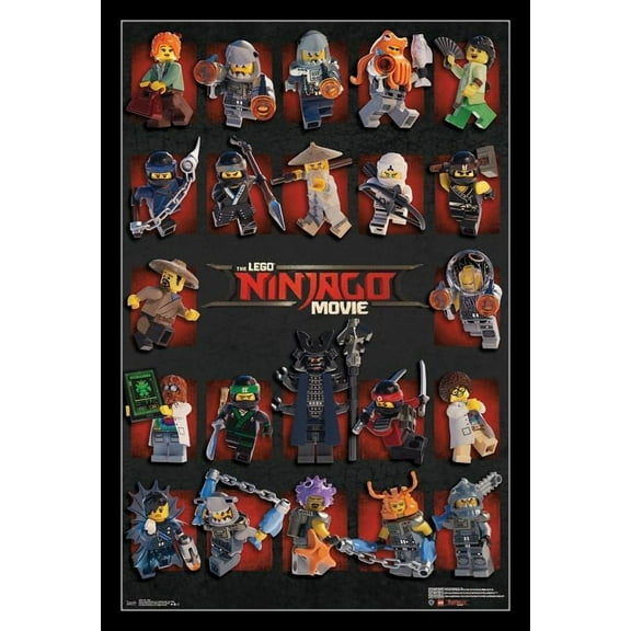 Lego Ninjago - Grid Laminated & Framed Poster Print (22 x 34)