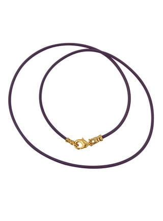 Gold Plated 1.8mm Fine Black Leather Cord Necklace