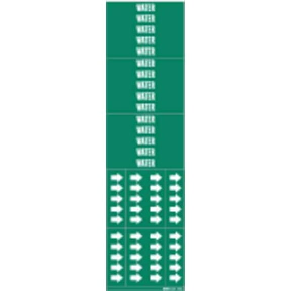 Brady Pipe Markr,Water,2 1/4in H,2 3/4in W 7304-3C