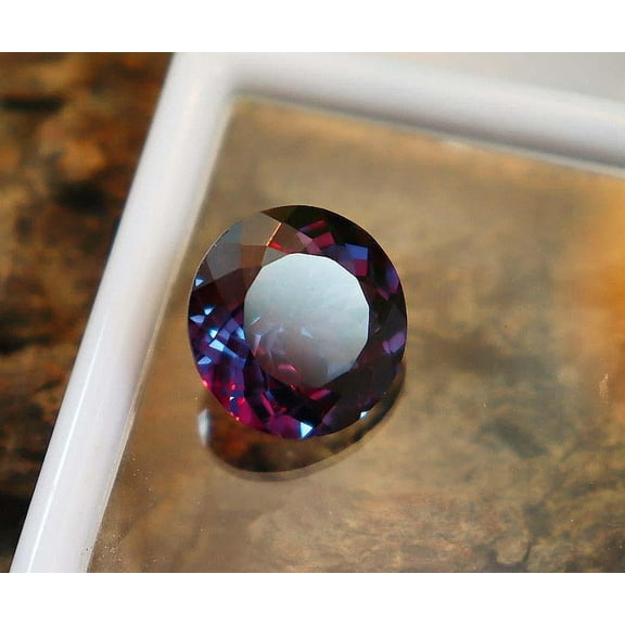 Alexandrite Gemstone 10Ct Round cut Faceted color changing alexandrite Gemstone for alexandrite Ring Alexandrite Pendant