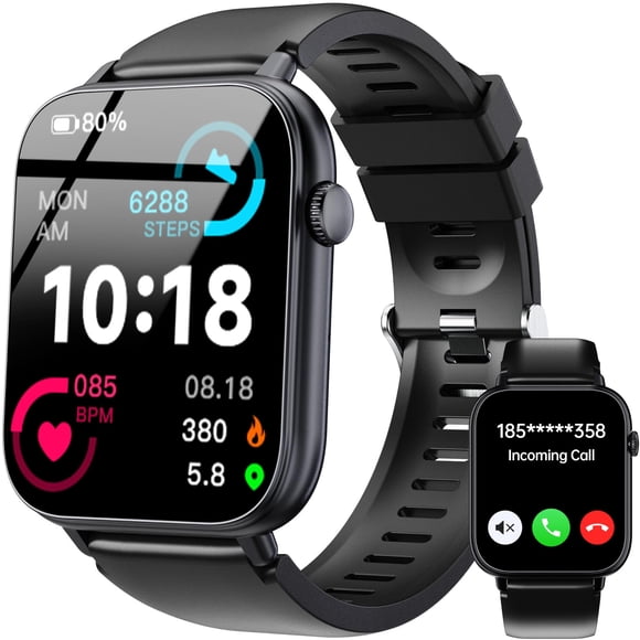 OUKITEL Smart Watch for Men Women, 1.83" HD Touchscreen Fitness Tracker, Bluetooth Notifications/Calls, IP68 Waterproof, 100+ Sport Modes, 24/7 Heart