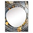 thumbnail image 2 of Designart "Yellow and Black Marble Elegance I" Abstract Geometric Oversized Wall Mirror - Modern Abstract Bathroom Wall Mirror Decor - Multiple Color Options, 2 of 6