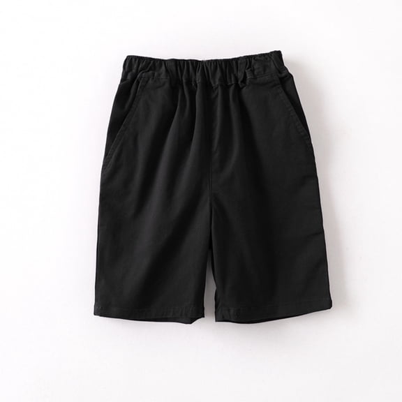 Kids Active Shorts Loose Fit Black Shorts Elastic Waist Girl Summer Outfits 13-14 Years