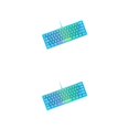 thumbnail image 3 of Methold Teclado retroiluminado RGB para juegos de 62 teclas Diseño del 60  con cable para negocios azul azul 2piezas, 3 of 4