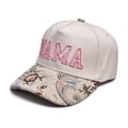 thumbnail image 6 of HuangHuanChen Women's Mama Trucker Hat Trendy MAMA Embroidered Baseball Cap for Women Adjustable Wide Brim Trucker Hat For Women Mama Hat Mother's Casual Sun Hat Pink One Size, 6 of 7