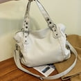 thumbnail image 4 of Qarigey Bolso del comprador organizado de la PU para las bolsas de asas de los bolsos de hombro de Crossbody del estilo de vida limpio y Bolsas de mensajero y de hombro Beige, 4 of 6