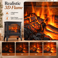 thumbnail image 6 of Fireplace Heaters for Inside, Seizeen 1500W Portable Space Heater, 18'' Electric Heater with Remote Control, 64F to 82F Temperatur Adjustable, Shutoff Safety Protection for Home Room, 6 of 9