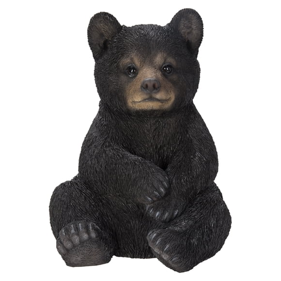 Garden Statue Sitting Black Bear Cub