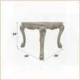 thumbnail image 4 of Traditional Bone White Coffee Table with Scalloped Floral Top & Oversized Claw Legs, Spacious for Living Room, 4 of 6