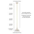 thumbnail image 5 of Evelyn&Zoe Industrial 10" Wide Pearled White/Brass Pendant, 5 of 7