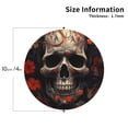 thumbnail image 2 of Fuzoiu Vintage Butterfly Flower Skull Print Leather Coasters Set,Drink Coasters Set of 4,for Tabletop Protection, Durable PVC Coasters,Home Décor and Housewarming Gift-Round Shape, 2 of 6