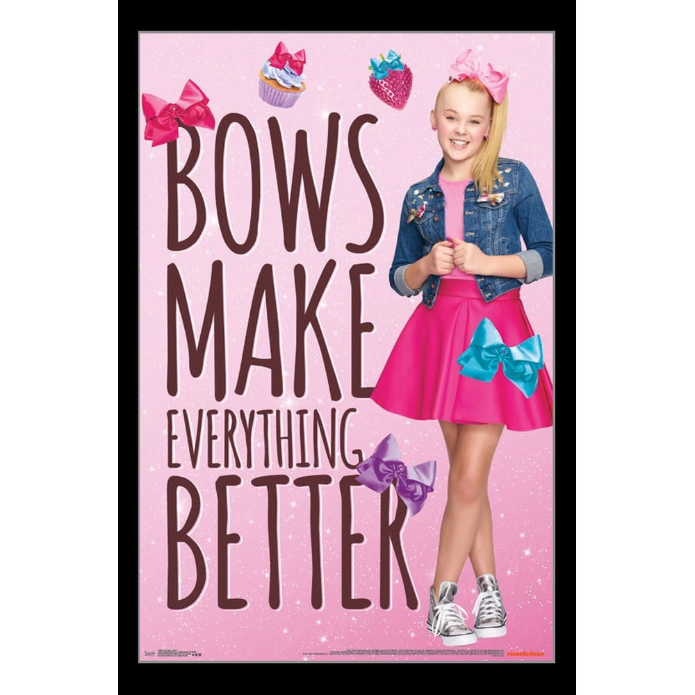 JoJo Siwa Bows Laminated & Framed Poster Print (22 x 34) Walmart