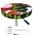 thumbnail image 4 of Bingfone12 Inch Padded Round Bar Stool Cover Cushion With Elastic Fabric Round Chair Seat - Balls, 4 of 7