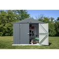 thumbnail image 3 of Arrow Elite 10 x 8 x 8 ft Anthracite Steel Storage Shed, 3 of 18