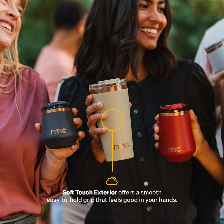 ちゃら3663専用　エヌメリー　3Lサイズ　ブラック１個　ピンク１個 RTIC 18 oz Ceramic Lined Insulated Happy Hour Pint Tumbler, Leak
