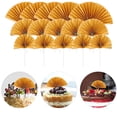 thumbnail image 2 of LEXSOMEO 15pcs Gold Fan Shaped Cake Toppers For Birthday Cake Decorations Chinese Cake Decorations Wedding Cake Topper And Tropical Cake Decoration, 2 of 5