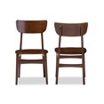 thumbnail image 2 of Silla auxiliar de comedor Baxton Studio Netherlands de madera curvada de nogal oscuro estilo escandinavo moderno RT365-CHR, 2 of 2