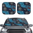 thumbnail image 2 of Balery Bohemian Turtle Parasol para parabrisas de coche de 2 piezas | Parasol plegable para parabrisas delantero de coche para la mayoría de sedanes-Medium, 2 of 6