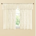 thumbnail image 3 of Collections Etc Lacey Floral Lace Design Rod Pocket Drapes Beige 56" x 63", 3 of 3