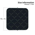 thumbnail image 3 of Kll Square Drink Coasters Set Of 4,Pu Leather Absorbent Coasters Set Decorative Coffee Cup Coasters Housewarming Gift For Home Decor-Black Fish Scales, 3 of 9
