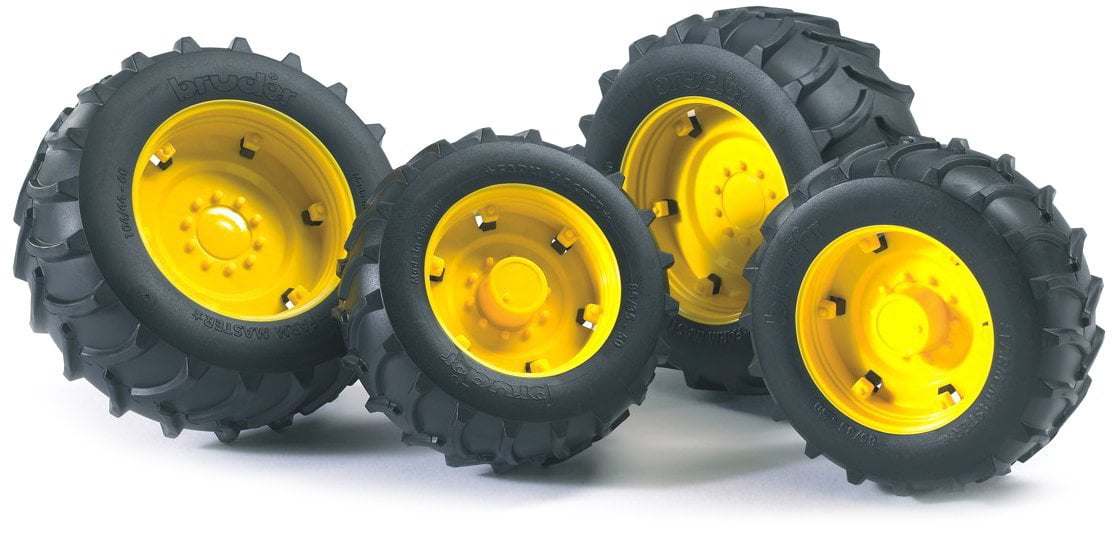 Bruder Twin Tires with Silver Rims for 02000 Tractor Series