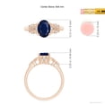 thumbnail image 4 of ANGARA Natural 1.55 Ct Vintage Style Oval Sapphire Ring with Diamonds in 14K Rose Gold for Women (Size-8x6mm) | September Birthstone, Anniversary, Jewelry Gift for Women | Natural Blue Sapphire Ring, 4 of 8