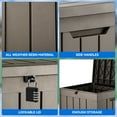 thumbnail image 4 of Dextrus Outdoor Lockable 51 Gallon Resin Deck Box, Side Handles, Light Brown, 4 of 5