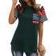 thumbnail image 4 of Camiseta de mujer Camiseta de manga corta con estampado de rayas Camiseta casual de verano, Verde, M Jumpingount AP001701-07, 4 of 7