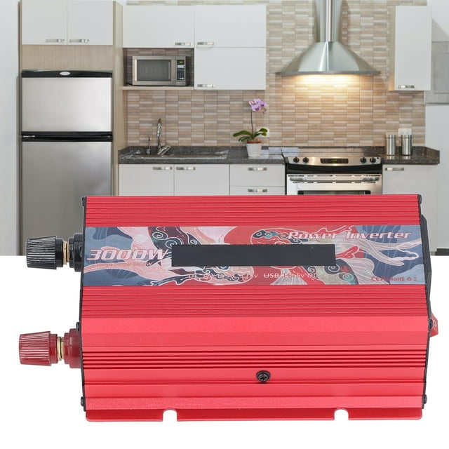 Smart Power Inverters, 3000w Power Inverter, DC 12V To AC 110V Smart Power Convertor, Pure Sine Wave Inverter For Refrigerator, Solar & Wind Power