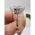 thumbnail image 3 of 14x10mm - 18x13mm Oval Cut, Compass Set NEWS Prongs, 6A Quality Cubic Zirconia Statement Ring, Sterling Silver, Made to Order, 3 of 5