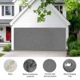 thumbnail image 2 of Vintage Dark Gray Garage Door Cover Banner 6 x 13 FT,Farmhouse Retro Solid Color Linen Texture Garage Door Curtains Backdrop with Grommets for Indoor Outdoor Wall Party Porch Yard Decor Background, 2 of 9
