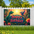thumbnail image 7 of Yatrandify Cartoon Dinosaur Birthday Banner Colorful Animal Party Backdrop for Kids Celebration Indoor Decoration Birthday Party, 7 of 7