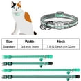 thumbnail image 5 of Taglory 2 Pack Cat Collar with Bell, Breakaway Reflective Collar, Adjustable 7.5"-12.5", Turq, 5 of 7