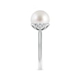 thumbnail image 3 of ANGARA South Sea Cultured Pearl Ring with Trio Diamonds in 925 Sterling Silver for Women | June Birthstone, Birthday, Anniversary, Jewelry Gift for Women | Pearl Ring, 3 of 8