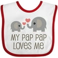 thumbnail image 3 of Inktastic My Pap Pap Grandpa Loves Me Boys or Girls Baby Bib, 3 of 4