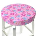 thumbnail image 3 of Xecao's Pink Donuts Print Stool Covers offer stylish, washable protection for PU round bar stools, perfect for home or commercial use., 3 of 7
