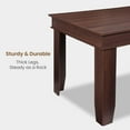 thumbnail image 6 of Rectangle Dining Table Wooden Kitchen Table with Kitchen Dinner Table Dining Room Table for Small Space,Apartment,Rustic Brown (Only Table), 6 of 9