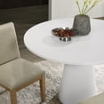 thumbnail image 4 of Roundhill Furniture Rocco 5-Pc 48'' Pedestal Dining Set, Round Pedestal Table with 4 Chairs, 4 of 14