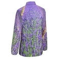 thumbnail image 5 of Fields of Lavender Loose Blouse Nature Purple Flowers Simple Oversized Blouses Womens Long Sleeve Trendy Shirt Spring Print Tops, 5 of 7