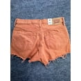 thumbnail image 3 of Women's 501 Button Fly Cotton High-Rise Denim Shorts Orange 32, 3 of 4