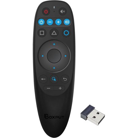 BPR2S Plus Air Mouse Remote Control Bluetooth Voice Remote Control 2.4G RF Remote with USB Receiver 6 Axis Gyroscope Support IR Learning TV 4 Keys IR Isolation for Android TV Box TV Stick