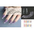 thumbnail image 4 of 500 puntas de uñas artificiales, uñas postizas, puntas de uñas naturales con caja transparente, forma de ataúd largo Adepaton MZQ-0153, 4 of 9