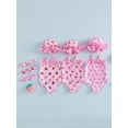 thumbnail image 3 of BemeyourBBs Toddler Baby Girl Strawberry Bow Cherry Swimsuit Infant Bathing Suit One-Piece Swimsuits Sun Hat Set Front Bow Rash Guard Spaghetti Strap Swimwear Summer Beach Wear Headband, 3 of 9