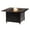 Black, variant on Aluminum 42-in Square Propane Fire Table with Beads, Covers and Lid