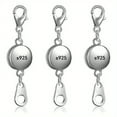 thumbnail image 1 of CNKOO Fermoir Magnétique Verrouillable en Argent Sterling 925 pour Bijoux Fermoir Rond pour Collier Fermetures Rallonge de Bracelet pour Fabrication de Bijoux ZZZ, 1 of 7