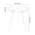 thumbnail image 2 of Clear Acrylic Side Table Round Ende Table Drink Table for Small Space 15.7"x18”, 2 of 16