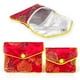 thumbnail image 5 of Wosthever Monedero de joyería Bolsa de satén rojo Bolsa de baratija pequeña Bolsillo de brocado multiusos Niñas Regalos de dulces de boda de Almacenamiento y organización del hogar Type1 rojo, 5 of 6