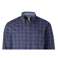 thumbnail image 2 of Blue Mountain FMW23-11031 Men's Long Sleeve Oxford Shirt/Blue Plaid/L, 2 of 5