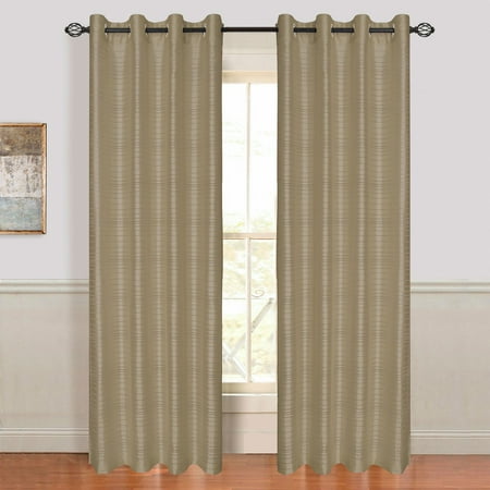 UPC 886511247086 product image for Lavish Home Maggie Grommet Curtain Panel - Taupe | upcitemdb.com